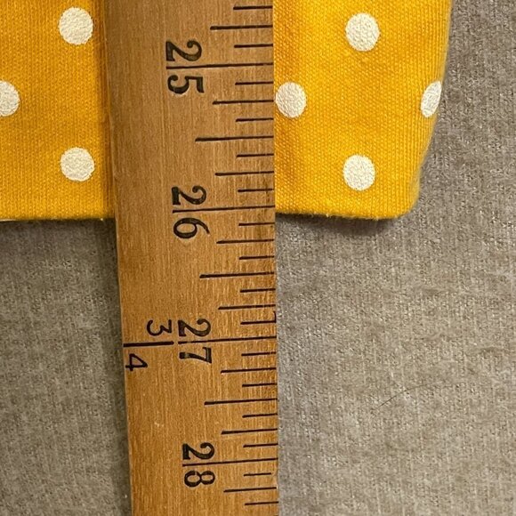 Karen Scott Top Women's Large Yellow Polkadot Short Sleeves - Picture 7 of 11